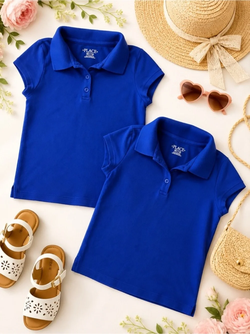 The Children's Place Girls' Blue Polo Shirt